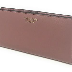 Kate Spade Large Slim Dusty Peony Leather Wallet